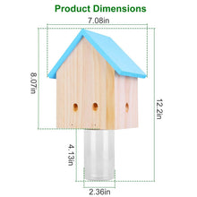 Load image into Gallery viewer, Wood Carpenter Bee Trap Outdoor Natural Pine Wood
