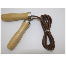 Load image into Gallery viewer, Wood Handle Leather Jump Rope Skipping Ball Bearing Classic Vintage Wooden Adjustable Jump Rope Tangle-Free With Ball Bearings And Pure Wood Handles Leather Speed Skipping Ropes Workout For Gym Home Fitness
