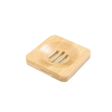 Load image into Gallery viewer, Wooden Natural Bamboo Soap Dishes Tray Holder Storage Soap Rack Plate Box Container Portable Bathroom Soap Dish Storage Box Bathroom Wooden Soap Case Holder Home Hand Craft Natural Wood Dish Holder for Soap Sponge
