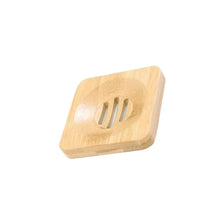 Load image into Gallery viewer, Wooden Natural Bamboo Soap Dishes Tray Holder Storage Soap Rack Plate Box Container Portable Bathroom Soap Dish Storage Box Bathroom Wooden Soap Case Holder Home Hand Craft Natural Wood Dish Holder for Soap Sponge
