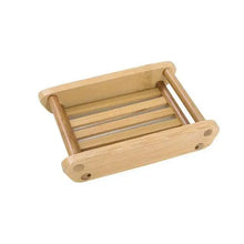 Load image into Gallery viewer, Wooden Natural Bamboo Soap Dishes Tray Holder Storage Soap Rack Plate Box Container Portable Bathroom Soap Dish Storage Box Bathroom Wooden Soap Case Holder Home Hand Craft Natural Wood Dish Holder for Soap Sponge
