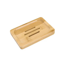 Load image into Gallery viewer, Wooden Natural Bamboo Soap Dishes Tray Holder Storage Soap Rack Plate Box Container Portable Bathroom Soap Dish Storage Box Bathroom Wooden Soap Case Holder Home Hand Craft Natural Wood Dish Holder for Soap Sponge
