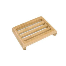 Load image into Gallery viewer, Wooden Natural Bamboo Soap Dishes Tray Holder Storage Soap Rack Plate Box Container Portable Bathroom Soap Dish Storage Box Bathroom Wooden Soap Case Holder Home Hand Craft Natural Wood Dish Holder for Soap Sponge
