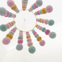 将图片加载到图库查看器，Wooden Ring With Felt Balls Wind Chimes Newborn Baby Bed Bell Pendant Kids Room Decoration Wooden Wind Chime Bed Bell Nursery Mobile Crib Bed Bell Wall Hanging Ornament
