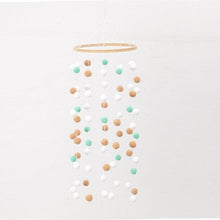将图片加载到图库查看器，Wooden Ring With Felt Balls Wind Chimes Newborn Baby Bed Bell Pendant Kids Room Decoration Wooden Wind Chime Bed Bell Nursery Mobile Crib Bed Bell Wall Hanging Ornament

