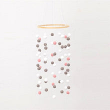 将图片加载到图库查看器，Wooden Ring With Felt Balls Wind Chimes Newborn Baby Bed Bell Pendant Kids Room Decoration Wooden Wind Chime Bed Bell Nursery Mobile Crib Bed Bell Wall Hanging Ornament
