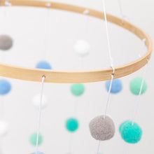 将图片加载到图库查看器，Wooden Ring With Felt Balls Wind Chimes Newborn Baby Bed Bell Pendant Kids Room Decoration Wooden Wind Chime Bed Bell Nursery Mobile Crib Bed Bell Wall Hanging Ornament
