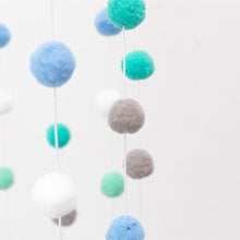 将图片加载到图库查看器，Wooden Ring With Felt Balls Wind Chimes Newborn Baby Bed Bell Pendant Kids Room Decoration Wooden Wind Chime Bed Bell Nursery Mobile Crib Bed Bell Wall Hanging Ornament
