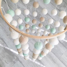 将图片加载到图库查看器，Wooden Ring With Felt Balls Wind Chimes Newborn Baby Bed Bell Pendant Kids Room Decoration Wooden Wind Chime Bed Bell Nursery Mobile Crib Bed Bell Wall Hanging Ornament
