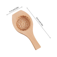 Load image into Gallery viewer, Wooden Tradition Moon Cake Molds Desserts Tools Cake Biscuit Baking Mold Three Dimensional Flower Pattern Wooden Mold Carved Round Wooden Mould Press Mooncake Mold Middle Eastern Cookie  Cake Mold
