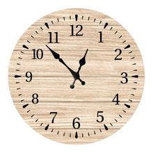 将图片加载到图库查看器，Wooden Wall Clock 10 Inch Silent Non Ticking Quartz Wall Clock 10 Inch Silent Non-Ticking Wooden Wall Clocks Battery Operated Country Retro Rustic Style Decorative for Living Room Kitchen  Retro Fashion Wood Wall Clock Decorative for Living Room Kitchen
