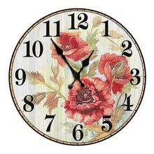 将图片加载到图库查看器，Wooden Wall Clock 10 Inch Silent Non Ticking Quartz Wall Clock 10 Inch Silent Non-Ticking Wooden Wall Clocks Battery Operated Country Retro Rustic Style Decorative for Living Room Kitchen  Retro Fashion Wood Wall Clock Decorative for Living Room Kitchen
