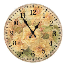 将图片加载到图库查看器，Wooden Wall Clock 10 Inch Silent Non Ticking Quartz Wall Clock 10 Inch Silent Non-Ticking Wooden Wall Clocks Battery Operated Country Retro Rustic Style Decorative for Living Room Kitchen  Retro Fashion Wood Wall Clock Decorative for Living Room Kitchen
