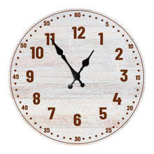将图片加载到图库查看器，Wooden Wall Clock 10 Inch Silent Non Ticking Quartz Wall Clock 10 Inch Silent Non-Ticking Wooden Wall Clocks Battery Operated Country Retro Rustic Style Decorative for Living Room Kitchen  Retro Fashion Wood Wall Clock Decorative for Living Room Kitchen
