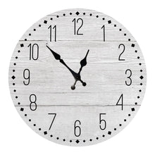 将图片加载到图库查看器，Wooden Wall Clock 10 Inch Silent Non Ticking Quartz Wall Clock 10 Inch Silent Non-Ticking Wooden Wall Clocks Battery Operated Country Retro Rustic Style Decorative for Living Room Kitchen  Retro Fashion Wood Wall Clock Decorative for Living Room Kitchen
