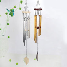 Load image into Gallery viewer, Wooden Wind Bell Romantic Memorial Wind Chimes For Outside 30 Inch 6 Rustproof Aluminum Tubes Wooden Wind Bell Romantic Memorial Wind-chimes Best Gift For Home Garden Patio Yard
