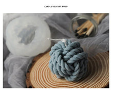 将图片加载到图库查看器，Woolen Candle Silicone Molds Candle Silicone Molds 3D Candle Molds Woolen Ball Mold And Knot Mold Ball Of Yarn Design Mold For Candle Making And Making Soap Wax Mold Woolen Ball Design Handmade Candle Scented Candle Wax Mold Home Decor
