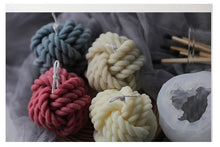 将图片加载到图库查看器，Woolen Candle Silicone Molds Candle Silicone Molds 3D Candle Molds Woolen Ball Mold And Knot Mold Ball Of Yarn Design Mold For Candle Making And Making Soap Wax Mold Woolen Ball Design Handmade Candle Scented Candle Wax Mold Home Decor
