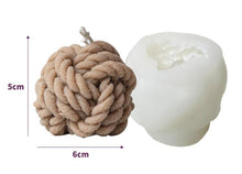 将图片加载到图库查看器，Woolen Candle Silicone Molds Candle Silicone Molds 3D Candle Molds Woolen Ball Mold And Knot Mold Ball Of Yarn Design Mold For Candle Making And Making Soap Wax Mold Woolen Ball Design Handmade Candle Scented Candle Wax Mold Home Decor
