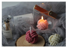 将图片加载到图库查看器，Woolen Candle Silicone Molds Candle Silicone Molds 3D Candle Molds Woolen Ball Mold And Knot Mold Ball Of Yarn Design Mold For Candle Making And Making Soap Wax Mold Woolen Ball Design Handmade Candle Scented Candle Wax Mold Home Decor
