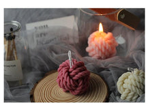 将图片加载到图库查看器，Woolen Candle Silicone Molds Candle Silicone Molds 3D Candle Molds Woolen Ball Mold And Knot Mold Ball Of Yarn Design Mold For Candle Making And Making Soap Wax Mold Woolen Ball Design Handmade Candle Scented Candle Wax Mold Home Decor
