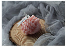将图片加载到图库查看器，Woolen Candle Silicone Molds Candle Silicone Molds 3D Candle Molds Woolen Ball Mold And Knot Mold Ball Of Yarn Design Mold For Candle Making And Making Soap Wax Mold Woolen Ball Design Handmade Candle Scented Candle Wax Mold Home Decor

