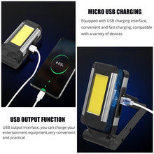 Load image into Gallery viewer, Work Light Rechargeable LED Camping Waterpoof Portable Multifunctional Adjustable USB Light Hanging Hook&amp; Magnetic Base Flashlight For Hurricane Camping Hiking Riding Fishing Jogging Household
