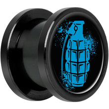 Load image into Gallery viewer, Blue Grenade Black Anodized Screw Fit Plug Set 1/2
