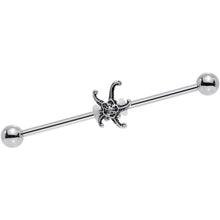 Load image into Gallery viewer, 14G Steel Seeing Starfish Industrial Barbell 38mm

