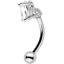 将图片加载到图库查看器，5/16 Clear CZ Gem Big Bling Curved Eyebrow Ring
