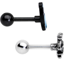 Load image into Gallery viewer, Blue Brontosaurus Raptor Dinosaur Cartilage Tragus Earring Set of 2
