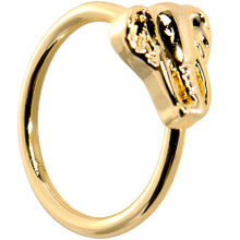 Load image into Gallery viewer, 18G 5/16 Annealed Gold Tone Proud Elephant Seamless Circular Ring
