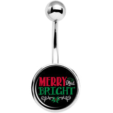 将图片加载到图库查看器，Christmas Merry Bright Belly Ring
