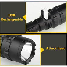 将图片加载到图库查看器，XANES 1102 L2 5Modes 1600 Lumens USB Rechargeable Camping Hunting LED Flashligh
