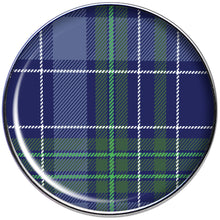 Load image into Gallery viewer, 16G 1/4 Holiday Blue Green Plaid Tragus Cartilage Earring
