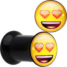 Load image into Gallery viewer, 2G Licensed Heart Eyes emoji Acrylic Double Flare Plug Set
