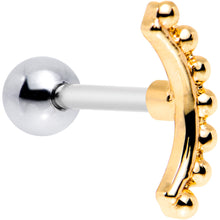 Load image into Gallery viewer, 16G 1/4 Gold Tone Crescent Arc Cartilage Tragus Earring
