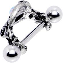 Load image into Gallery viewer, 1/2 White Synthetic Opal Mystic Elements Cuff Cartilage Earring
