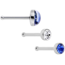 Load image into Gallery viewer, 20G Licensed NFL Indianapolis Colts Logo Nose Bone 3 Pack Set
