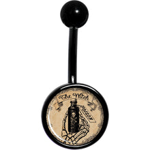 将图片加载到图库查看器，Witches Brew Poison Potion Halloween Black Belly Ring
