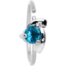 将图片加载到图库查看器，20G 3/8 Aqua Gem Sassy Seamless Circular Ring
