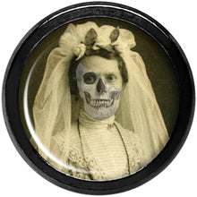 Load image into Gallery viewer, Undead Bride and Groom Halloween Black Anodized Plug Set 2G
