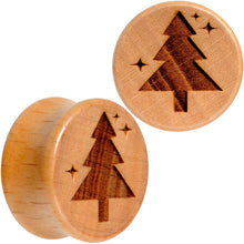 将图片加载到图库查看器，Organic Beechwood Christmas Tree Saddle Plug Set Sizes 8mm to 25mm
