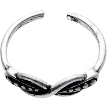 将图片加载到图库查看器，Silver Plated Infinity Braid Toe Ring
