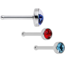 Load image into Gallery viewer, 20G Licensed NFL Tennessee Titans Logo Nose Bone 3 Pack Set
