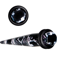 Load image into Gallery viewer, Black Acrylic Southwest Weave Straight Taper Set 3mm to 16mm
