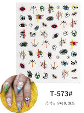 将图片加载到图库查看器，Yellow Smiles Sun Moon Clouds 3D Nail Stickers For Halloween Theme Slider Decals Nail Art Decorations Design  3D Self-Adhesive Nail Decorations Accessories Women Girls Manicure Decorations Nail Art Supplies Water Transfer Decals
