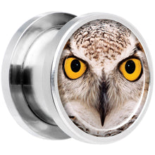 Load image into Gallery viewer, Full Color Owl Steel Screw Fit Plug Set 1/2
