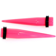 将图片加载到图库查看器，14G to 00G 18 Piece Ear Stretching Kit in Pink Acrylic Set
