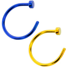Load image into Gallery viewer, 20G 5/16 Pack Set of 5 Assorted Stainless Steel Nose Hoop Rings
